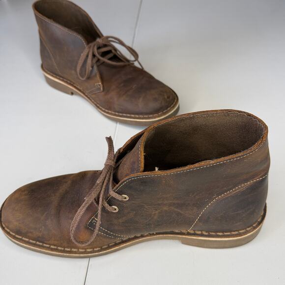 Clarks Originals Men\'s Desert Boots Beeswax Leather Chukka Brown Size 8.5 US main image 9